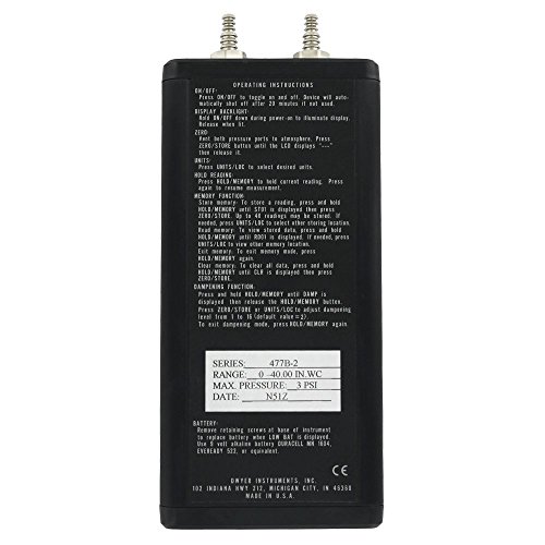Dwyer 477B manômetro digital portátil, 477b-4, 0 a 10 psi
