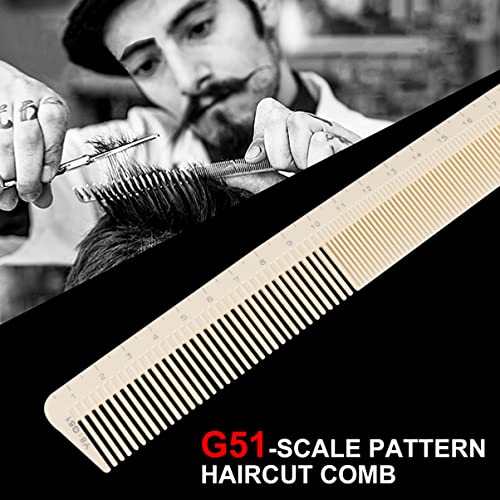 Kallory 1PC Tool Xcm Xcmbeige com cabeceira de cabeleireiro bege de corte de corte de cabelo largo Cardimeiro de cabeleireiro e barba bege, barbeiro salonxcm de salão de carbono, escala para a escala para
