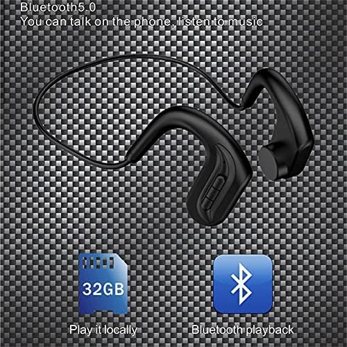 Fones de ouvido Bluetooth sobre fones de ouvido de condução dos ossos da orelha, fones de ouvido esportivos sem fio Bluetooth 5.0, IP68 à prova d'água, para corrida, ciclismo, fitness, caminhada