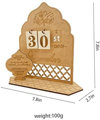 Calendário do advento do Ramadã, madeira de 30 dias até os calendários de contagem regressiva, presente de Ramadã para
