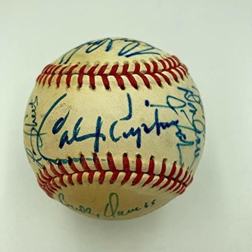 1987 A equipe de Baltimore Orioles assinou beisebol Cal Ripken Jr. e Cal Ripken Sr.