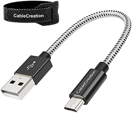Pacote - 2 itens: Cabo Micro USB curto + 50pcs CABE CABELHOS 6 polegadas