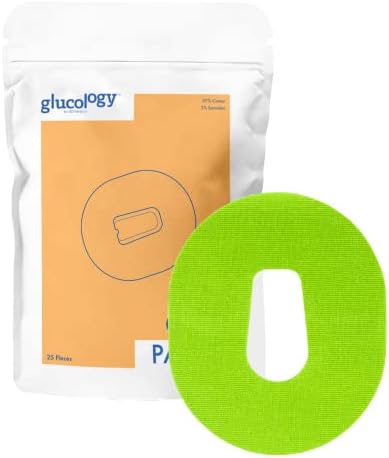 Glucologia CGM Patches verde | 25 pacote | Patch CGM impermeável e universal