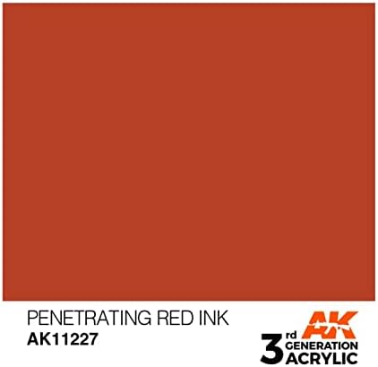 Ak interativo 3rd gen acrílico penetrante tinta vermelha 17ml