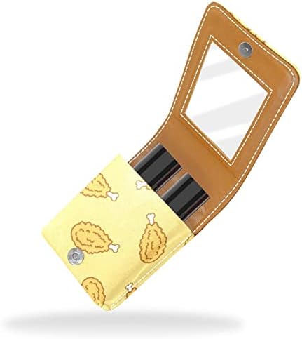 Caixa de batom de maquiagem de frango frito para bolsa de cosméticos de viagem portátil externa