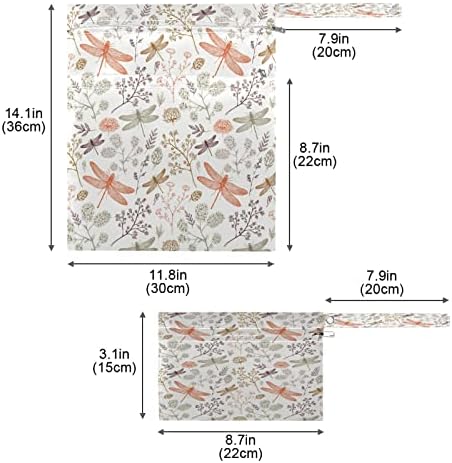 ZZXXB FLORES DE DRILAFLÁRIA DA SACO DO SACO MEITO DE BACO DE ÁGUAs Reutilizável Saco seco úmido com zíper para viajar Boleteiras