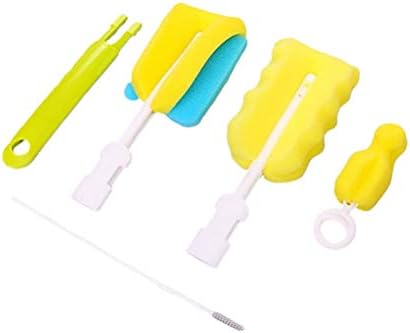 Delicado 1 conjunto de nylon esponja de escova de escova de limpeza de palha de lavagem de palha conjunto de produtos para bebês para limpeza