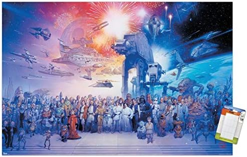 Trends International Star Wars: Saga-Galaxy Wall Poster, 22.375 X 34, Poster e Mount Bundle