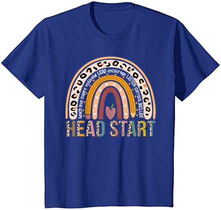 Professor Headstart Rainbow Infantil Infância Último dia de camiseta da escola