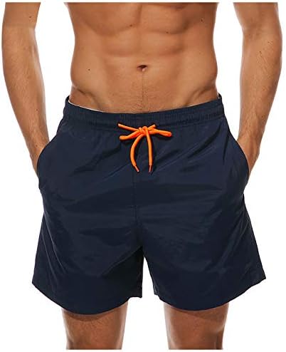 Ymosrh mass nado Trunks Quick Dry Beach Calça lisada de três quartos de calça de natação solta Swiming nadar para homens