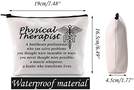 Presentes de fisioterapia jniap para mulheres Bolsa de cosméticos de terapeutas Agradecemos a um presente de fisioterapeuta bolsa