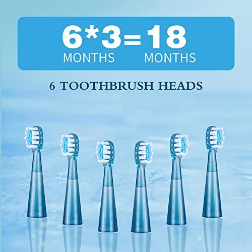 7am2m escova de dentes elétrica sonora para adultos e crianças-escovas de dentes recarregáveis ​​de alta potência com 6