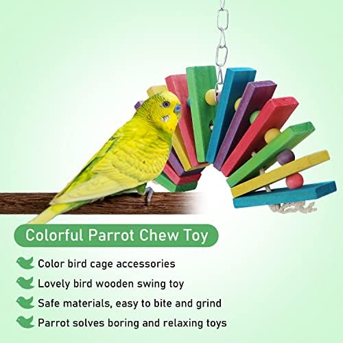 Brinquedos de periquito de Parrot de pássaro Litewoo, brinquedos coloridos de madeira para made