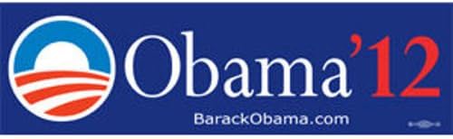 Ion Graphics Barack Obama para Presidente 2012 Adesivo da Marinha Colecionável Histórico 3x11,5 polegadas