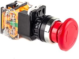 Switch Gooffy Micro interruptor 22mm LA38-11ZS Parada de emergência 10a/600V Auto-bloqueio/trava Botão de botão de pushroom