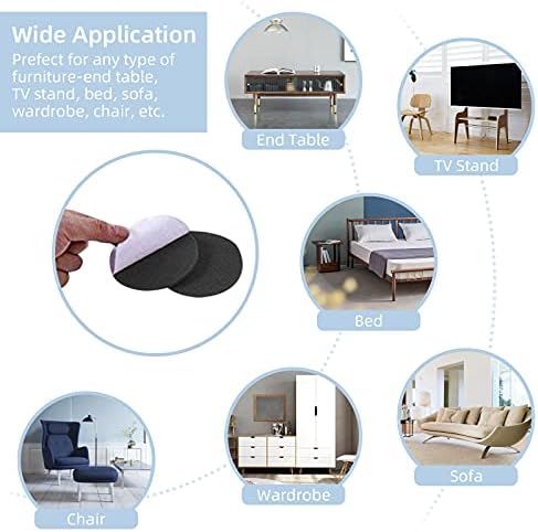 Ohiyoo Felt Furniture Pads, 10 Pacote de mobília autônoma Felas de feltro, almofadas de móveis pesados ​​para pisos de madeira