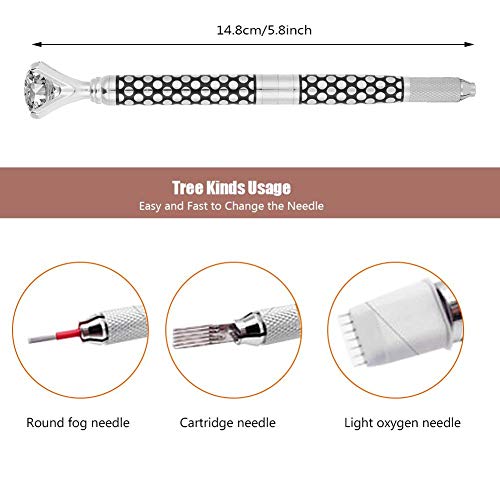 Caneta de tatuagem manual, caneta de agulha de Microblading de Microblading de Eyeliner Microblading de Eyeliner de Cristal, caneta