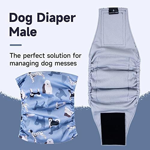Bitty Paw panda fraldas de cachorro masculino- bandos de barriga masculina para cães, lavable reutilizáveis ​​cães machos-cachorro-cachorro fraldas