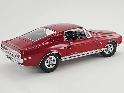 1968 Shelby GT500 KR Candy Apple Red com Stripes brancos Ad Car Rei da estrada! Ltd Ed a 1356 peças 1/18 Modelo Diecast Car por Acme A1801849