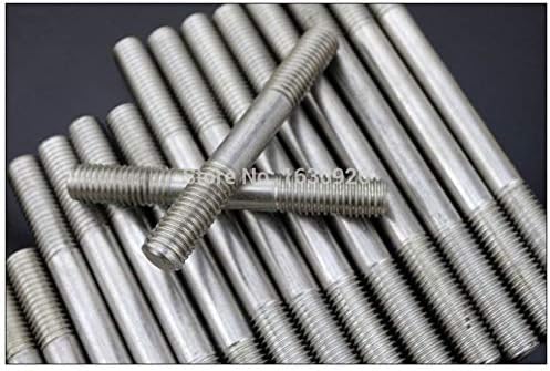 Frea métrica de 10 peças M6*70 mm 304 pregos de aço inoxidável Double Thread