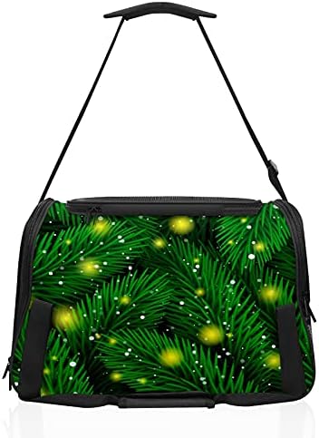 Bolsa de carrinho de estimação folhas de palmeira tropical com estrelas Puppies de gato de cachorro leves Bolsa de viagem portátil de lado macio