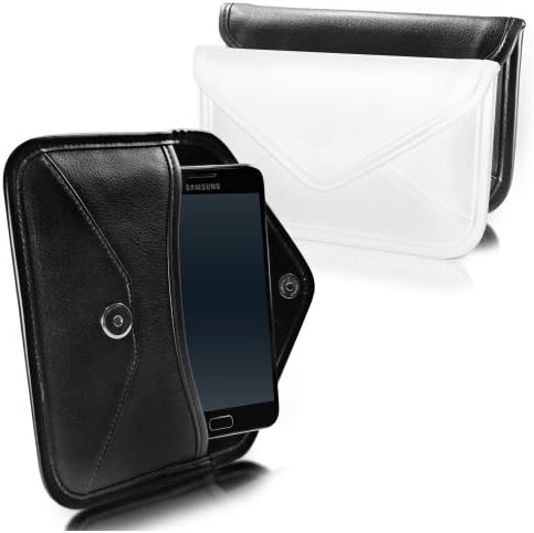 Caixa de ondas de caixa compatível com Samsung Galaxy A01 - Bolsa mensageira de couro de elite, design de envelope