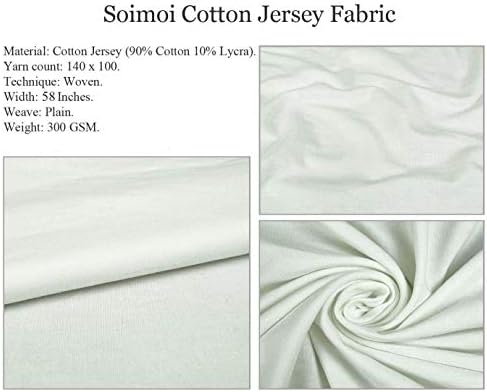 Soimoi Cotton Jersey Fable formas geométricas, listras e hipopótamo de tecido infantil de tecido por quintal de 58