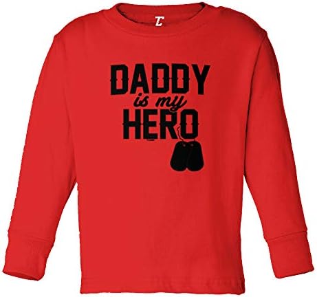 Papai é meu herói - cães militares tags infantil/criança camiseta de camisa de algodão