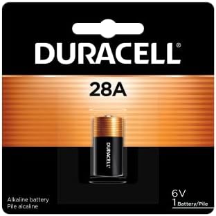 Duracell 28a 6V Bateria alcalina, 1 pacote de contagem, 28a de 6 volts de bateria alcalina, duradoura para câmeras, dispositivos médicos, abridores de portas de garagem e muito mais