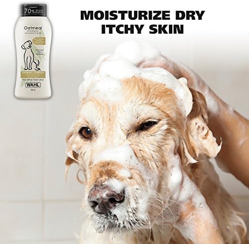 Wahl Skin Dry & Itch Alívio shampoo para animais de estimação para cães - Fórmula de aveia com fórmula amigável para
