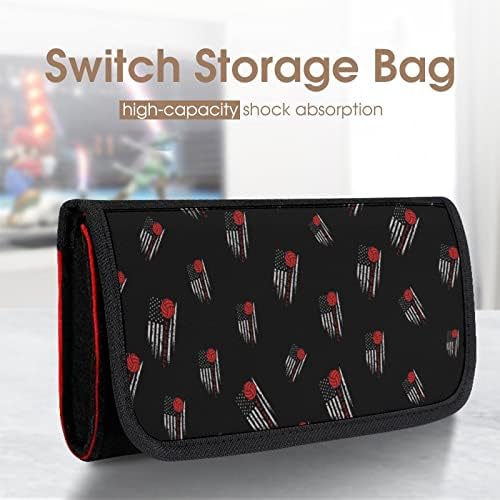 America Volleyball Red Line Bandleing Case para Switch Console Storage Bag Solder Acessórios de jogo com slot de cartão