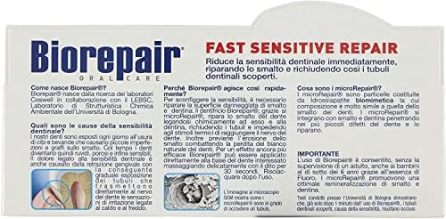 BioRePair: Reparo rápido sensível creme dental com microrepa, nova fórmula - 2,5 tubos de onça de fluido [importação italiana]