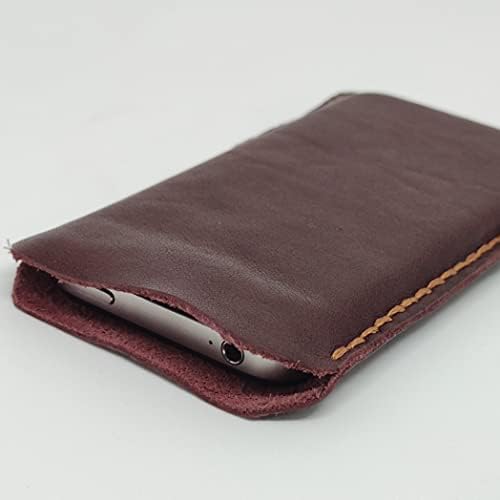 Caixa de bolsa de coldre de couro colderical para OnePlus X, capa de telefone de couro genuíno artesanal, capa de bolsa de couro feita personalizada, coldre de couro macio vertical, estojo de ajuste confortável marrom
