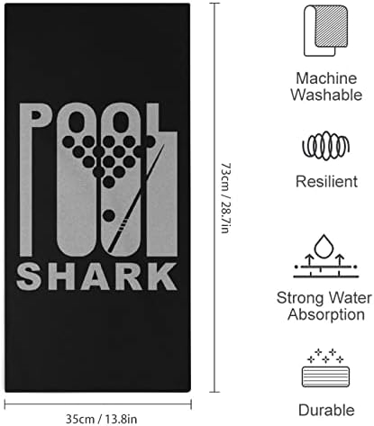 Toalhas de mão de tubarão piscina Face Topo de pano de pano macio com fofos impressos para o banheiro Hotel de cozinha Uso