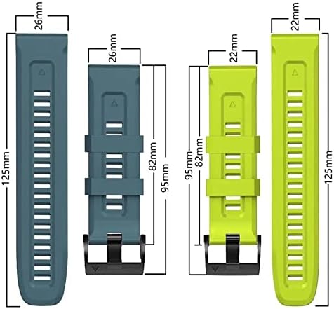 Bneguv 26 mm Silicone Retwork Relatch Band Strap for Garmin Fenix ​​7x 7 6 6x Pro 5x 5plus 3HR SmartWatch EasyFit Pulseira