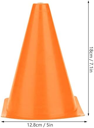 Vifemify 6pcs 18cm Cone de futebol de futebol Bottom Bottom Soccer Obstacle Plástico Acessórios do marcador de plástico