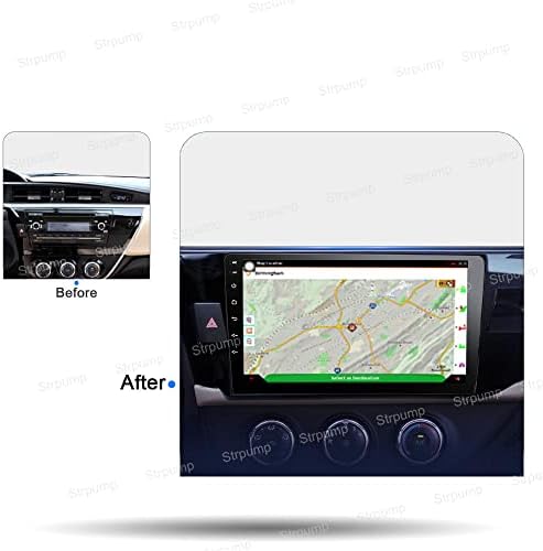 10.1 '' 4+64 GB Android 10 no Dash Car Stéreo Radio Fit para Toyota Corolla 2014 ~ Unidade de cabeça GPS Navigação CarPlay Android