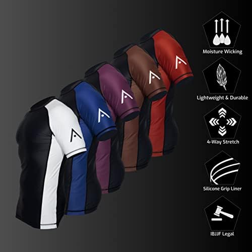 Artibus BJJ Rash Guard - para não -GI, GI Jiu Jitsu, luta, MMA e luta livre