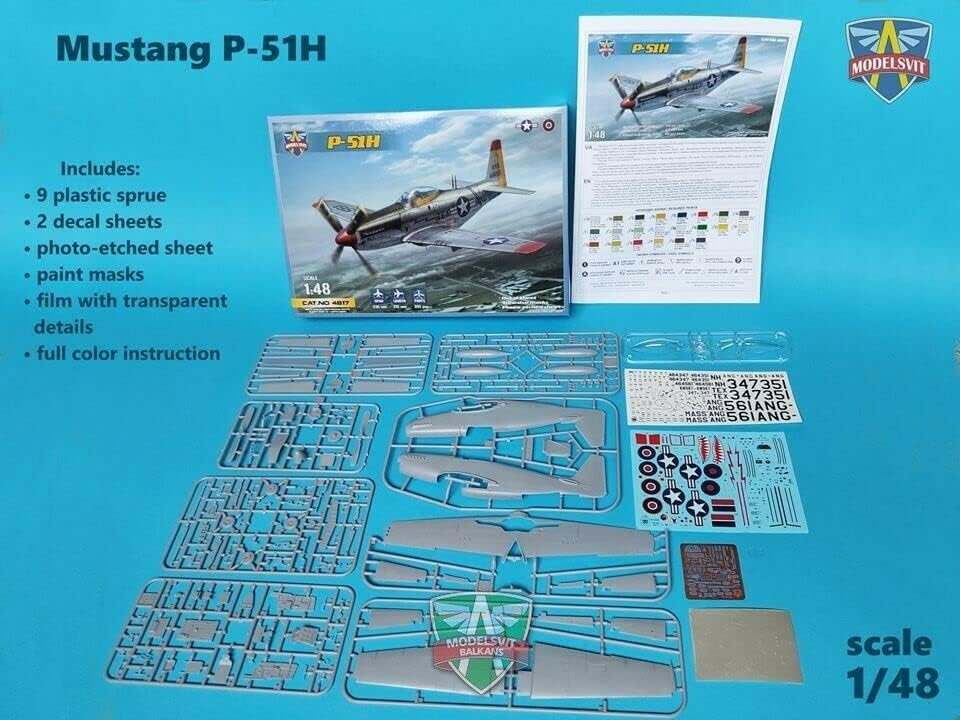 Modelvit - 1/48 Escala 4817 P -51H Modelo de Kit de Plástico Mustangi