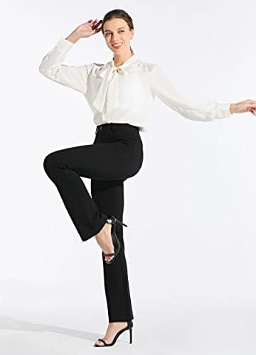 Willit Women's Yoga Dress Pants Botcut Work Slacks Pants Stretch Office Casual Pantite Petite/Regular/Long 29 /31/33