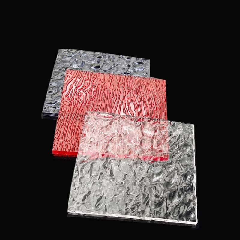 1pcs 200mm*200mm diâmetro de 5 mm de espessura padrão de pedra quadrada transparente colorido lençol de placa plástico PLACHMMA Plexiglass -