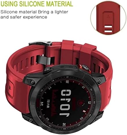 Makee 26 mm Silicone Redunda Relógio Relógio Banda de vigia para Garmin Fenix ​​7x 7 6 6x Pro 5x 5Plus 3HR SmartWatch EasyFit Rose