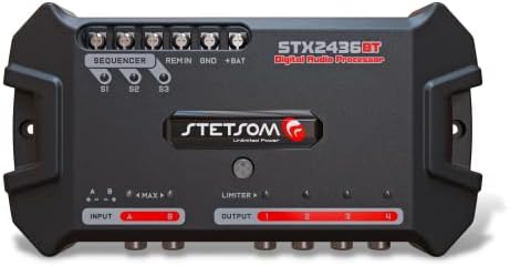 STETOM STX 2436 BT DSP Bluetooth Processador de sinal digital completo PROCESSOR DE APP APP Exclusivo EQ Alta precioncrosSover