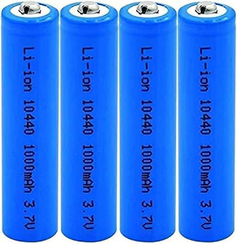 Bateria recarregável Huin 3 7V 1000mAh 10440 Baterias de íons de lítio Células de substituição 1 2V 4 Bateria recarregável