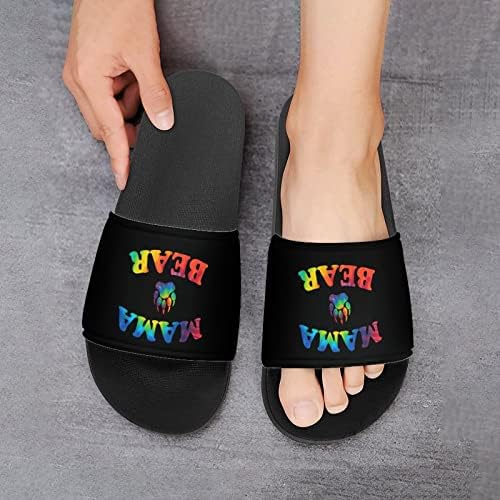 Sandálias de mamãe tie-dye house não deslizam chinelos de dedo do pé para massagem banheira de spa de chuveiro