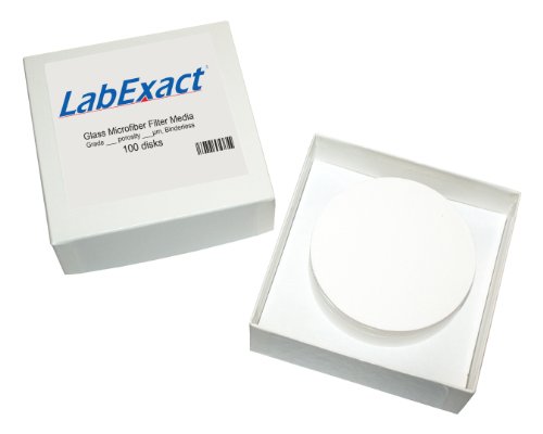 Filtro de microfibra de vidro do LabExact 1200100 Grau E, vidro de borossilicato sem folhas, 1,5 µm, 15,0cm