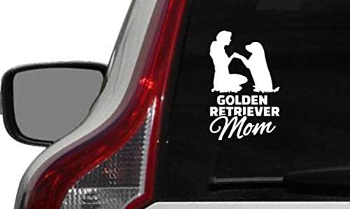 Golden retriever mãe versão 1 adesivo de vinil de carro adesivo de pára -choques para carros automáticos caminhões para pára -brisa