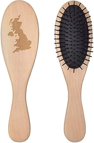 Azeeda 'Reino Unido' Hairbush de madeira