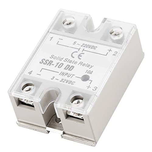 Relé de estado sólido SSR-10, DD 10A 5-220VDC Relé de estado sólido para processo de automação industrial, relés de estado