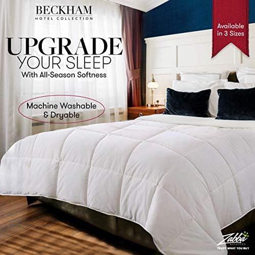 Coleção de hotéis de Beckham Equipador completo/size queen - 1600 Série Down Down Alternative Home Bedding & Duvet Insert - Pure White